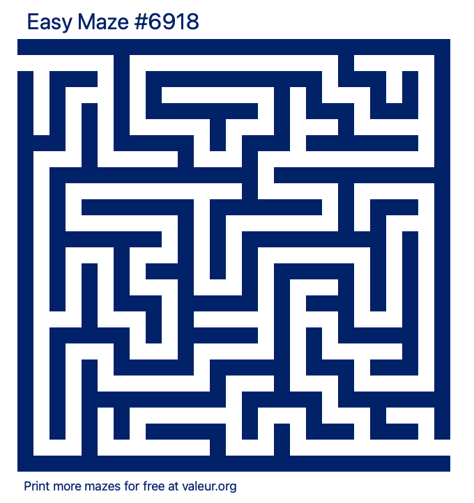 Free Printable Easy Maze number 6918