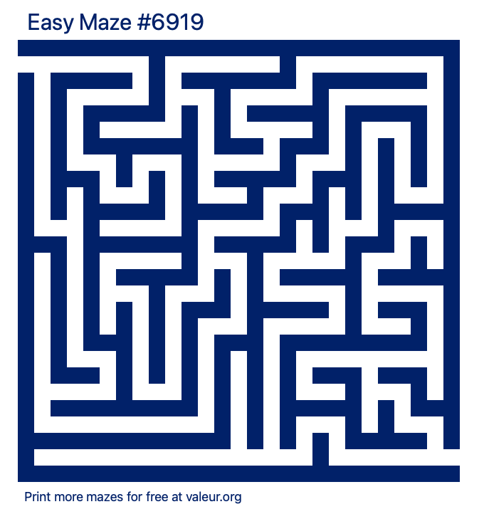 Free Printable Easy Maze number 6919