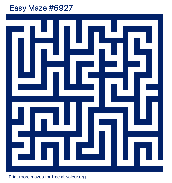 Free Printable Easy Maze number 6927