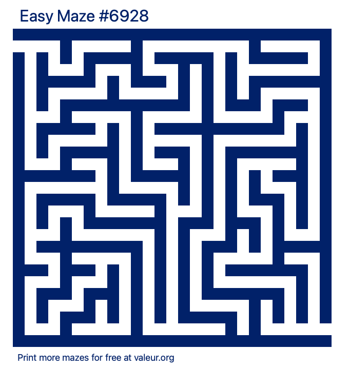 Free Printable Easy Maze number 6928