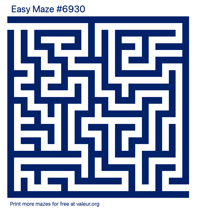 Free Printable Easy Maze number 6930