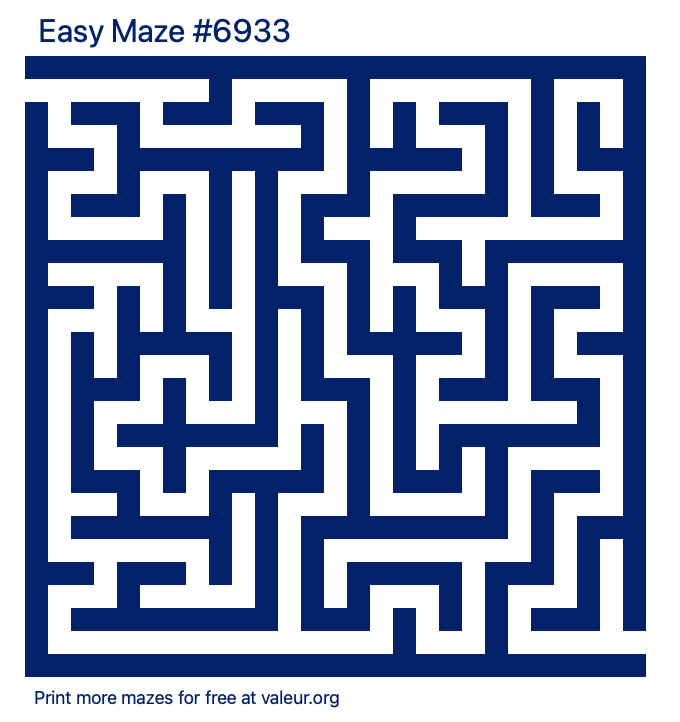 Free Printable Easy Maze number 6933