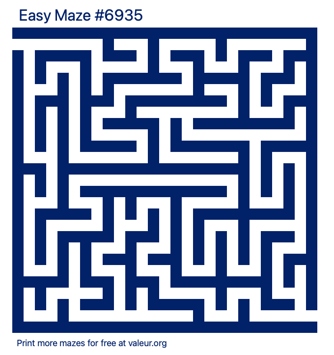 Free Printable Easy Maze number 6935