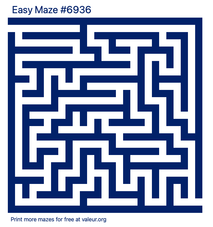 Free Printable Easy Maze number 6936