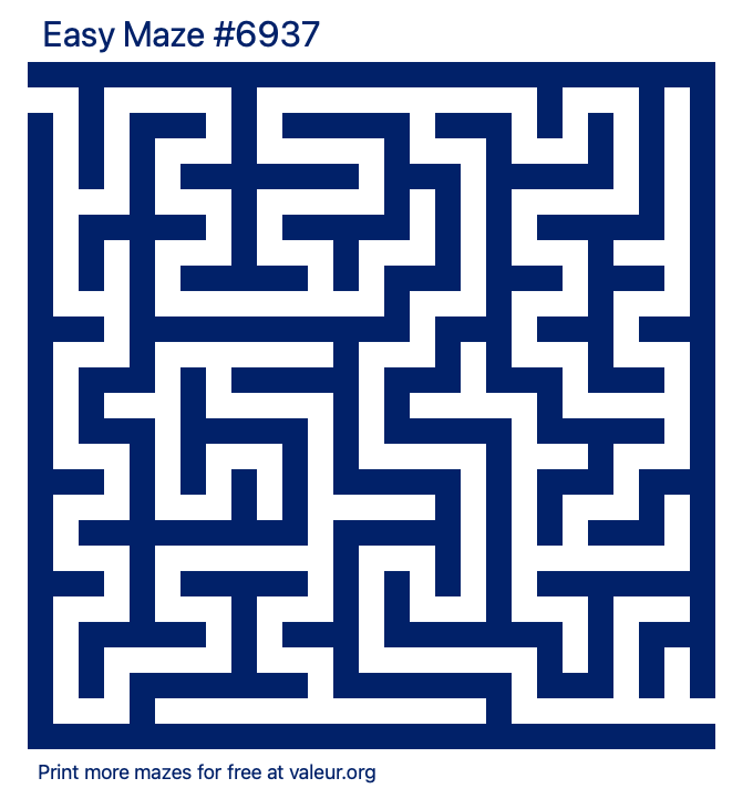 Free Printable Easy Maze number 6937