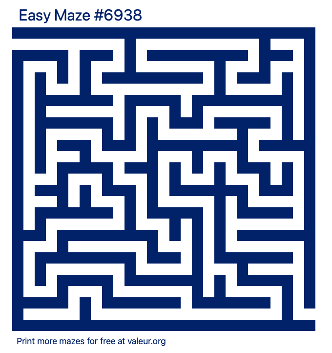 Free Printable Easy Maze number 6938