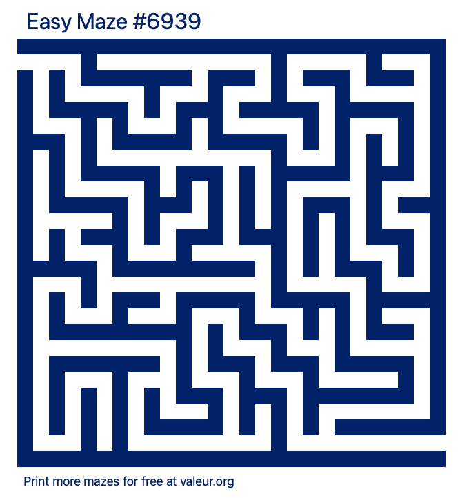 Free Printable Easy Maze number 6939