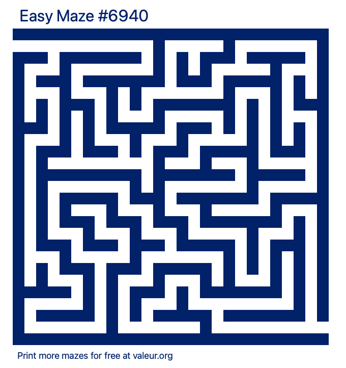 Free Printable Easy Maze number 6940