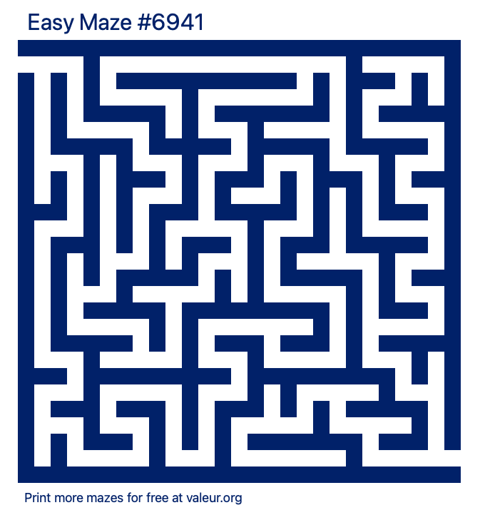 Free Printable Easy Maze number 6941