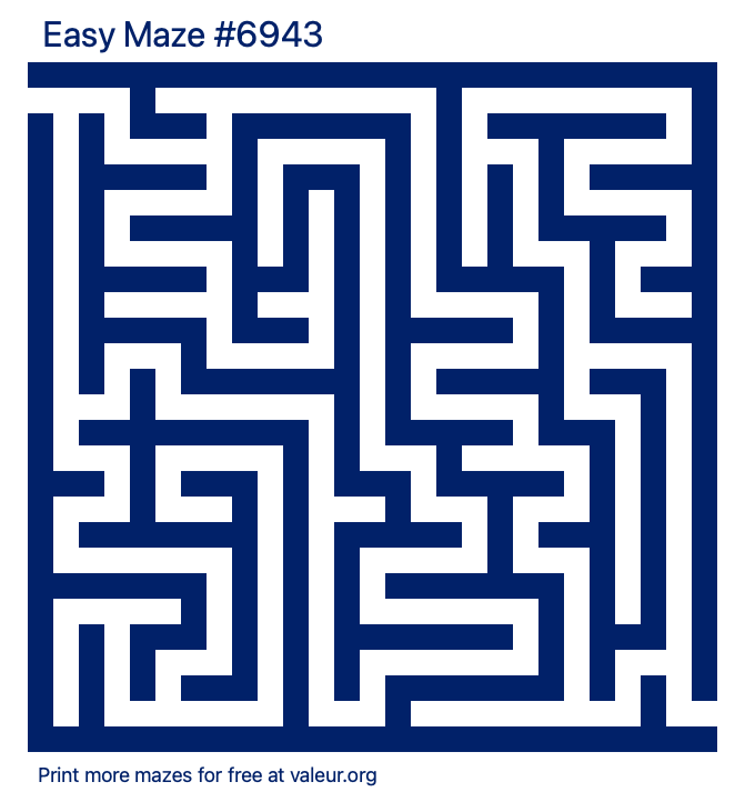 Free Printable Easy Maze number 6943