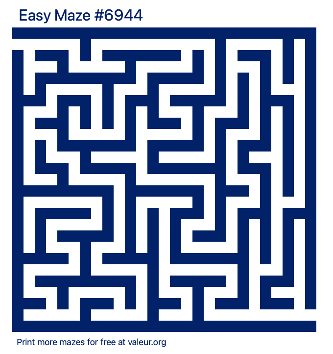 Free Printable Easy Maze number 6944