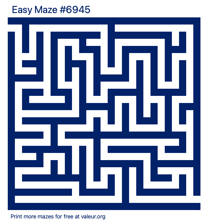 Free Printable Easy Maze number 6945