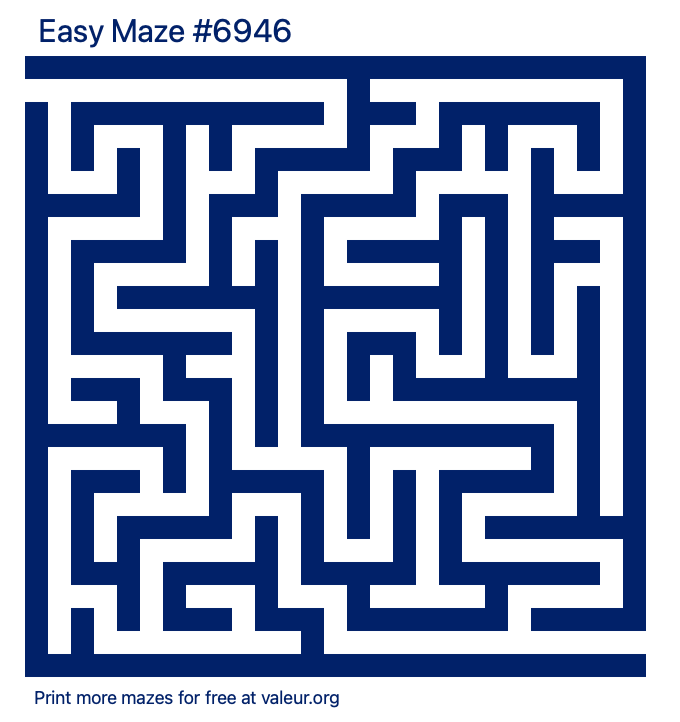 Free Printable Easy Maze number 6946