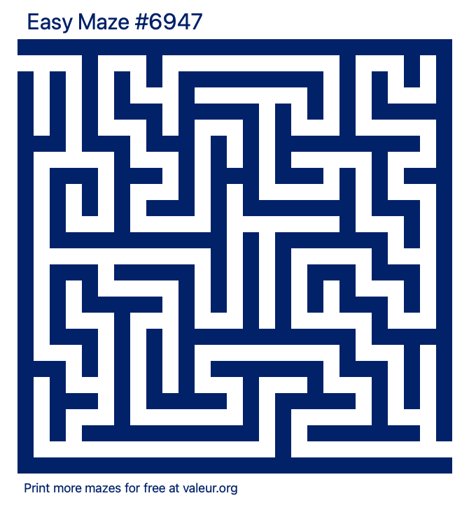 Free Printable Easy Maze number 6947