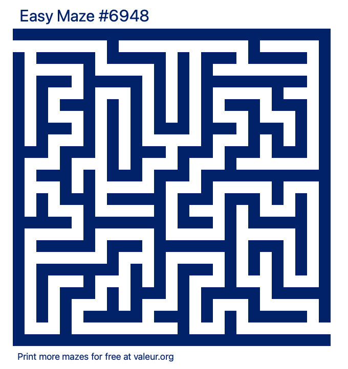 Free Printable Easy Maze number 6948