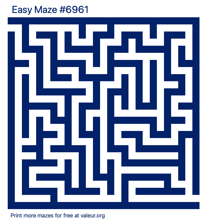 Free Printable Easy Maze number 6961