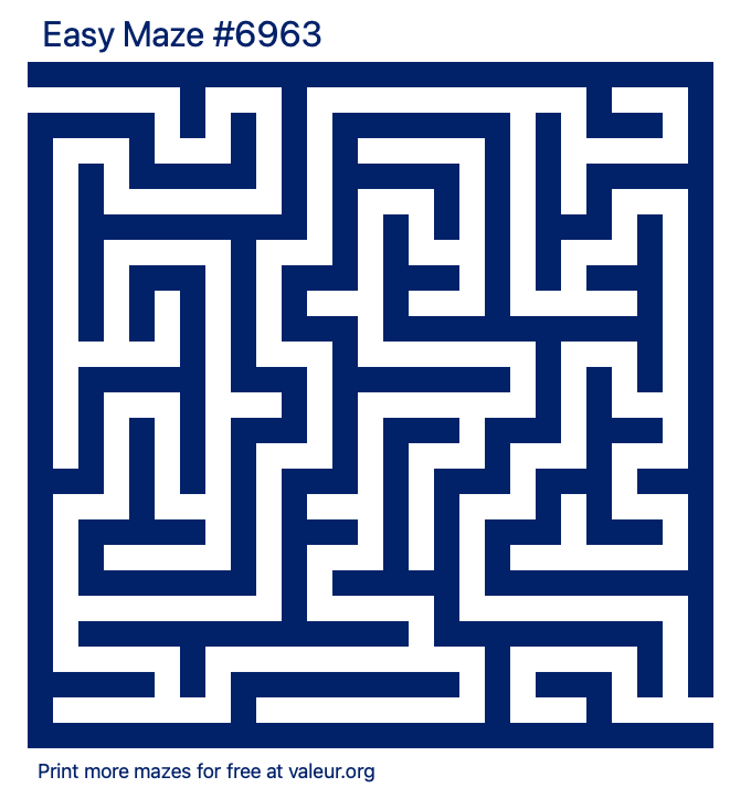 Free Printable Easy Maze number 6963