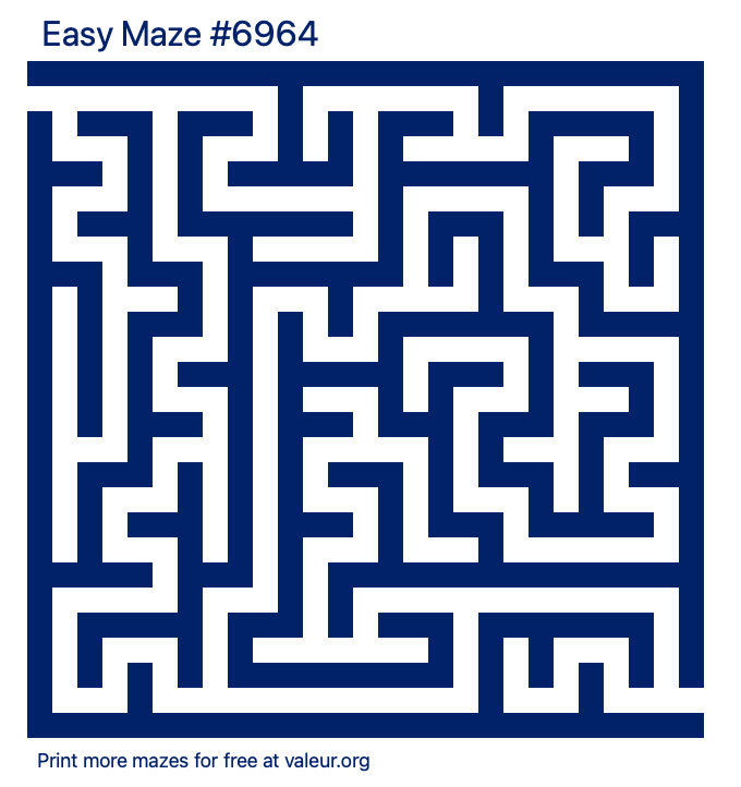 Free Printable Easy Maze number 6964