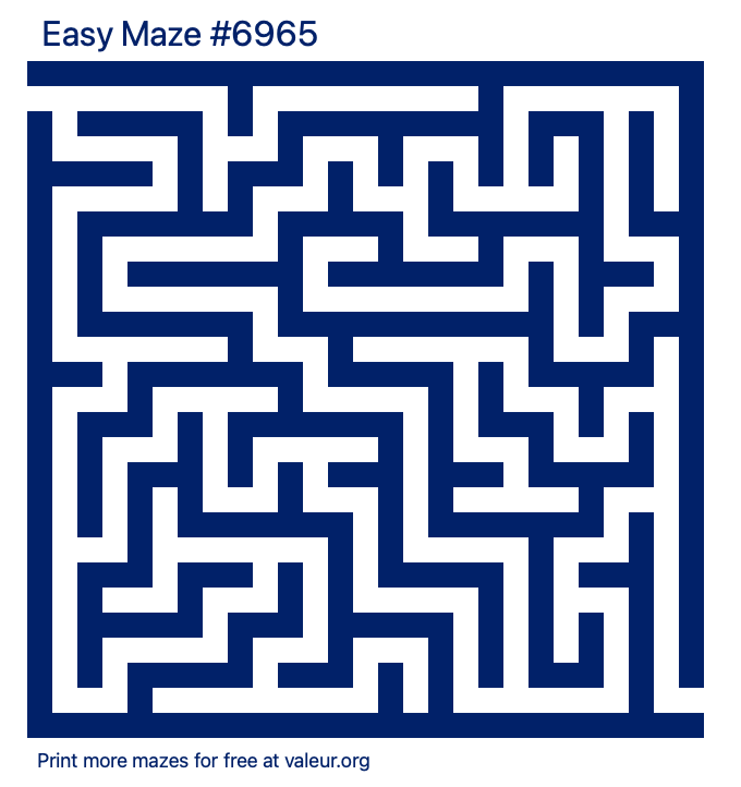 Free Printable Easy Maze number 6965