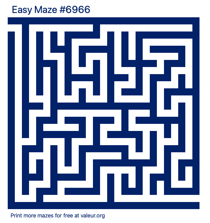 Free Printable Easy Maze number 6966