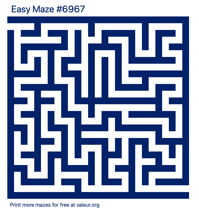 Free Printable Easy Maze number 6967