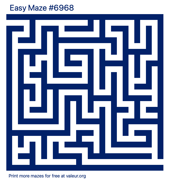 Free Printable Easy Maze number 6968