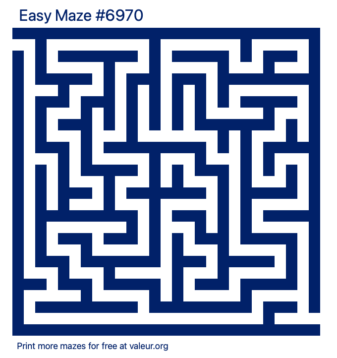 Free Printable Easy Maze number 6970