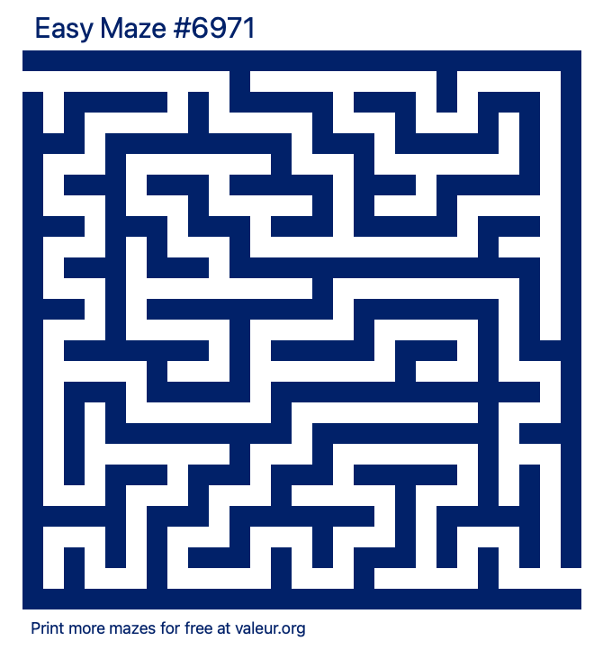 Free Printable Easy Maze number 6971