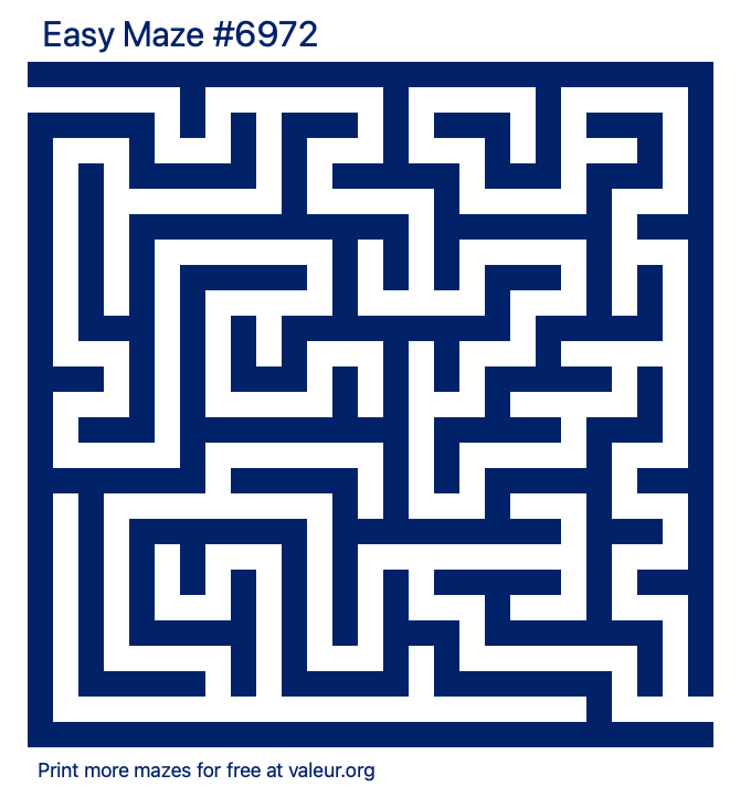 Free Printable Easy Maze number 6972