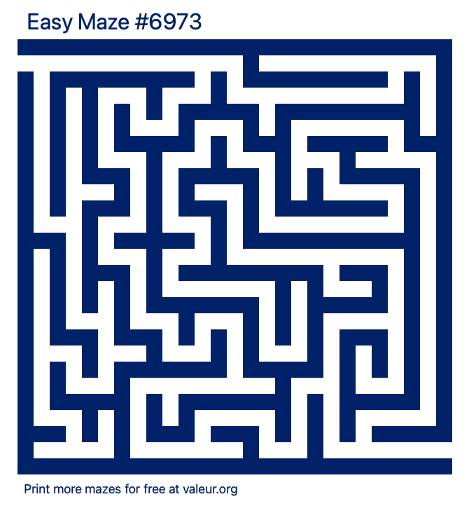 Free Printable Easy Maze number 6973