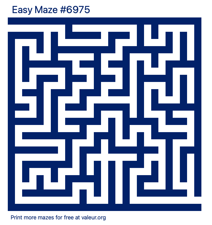 Free Printable Easy Maze number 6975