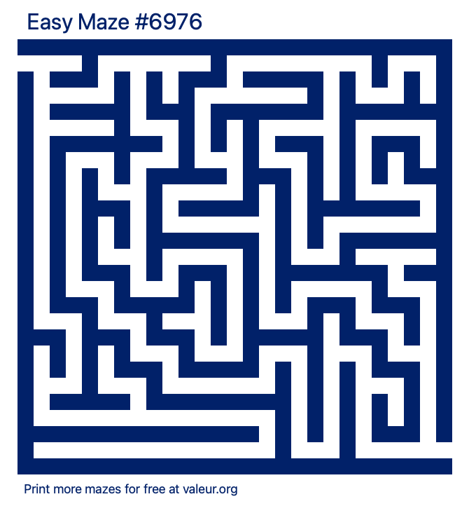 Free Printable Easy Maze number 6976