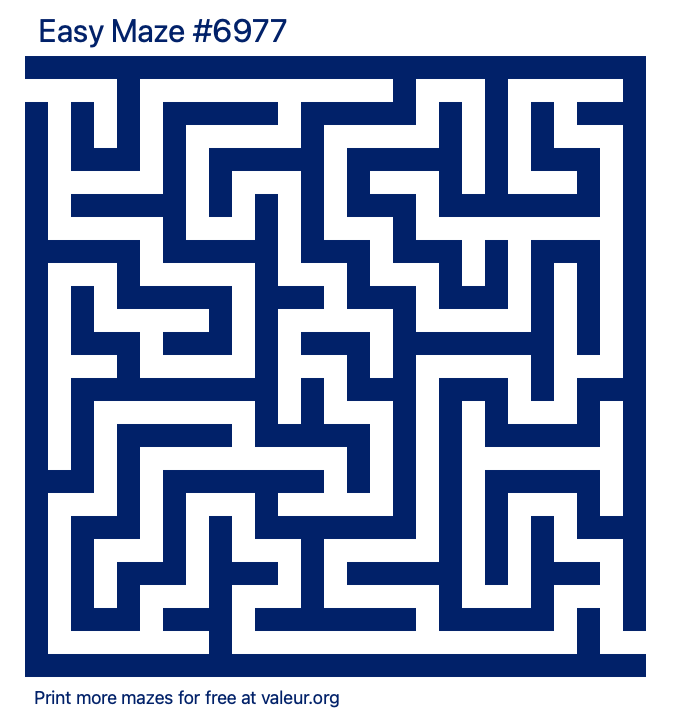 Free Printable Easy Maze number 6977