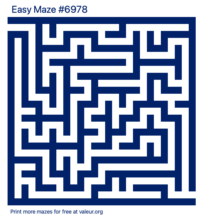 Free Printable Easy Maze number 6978