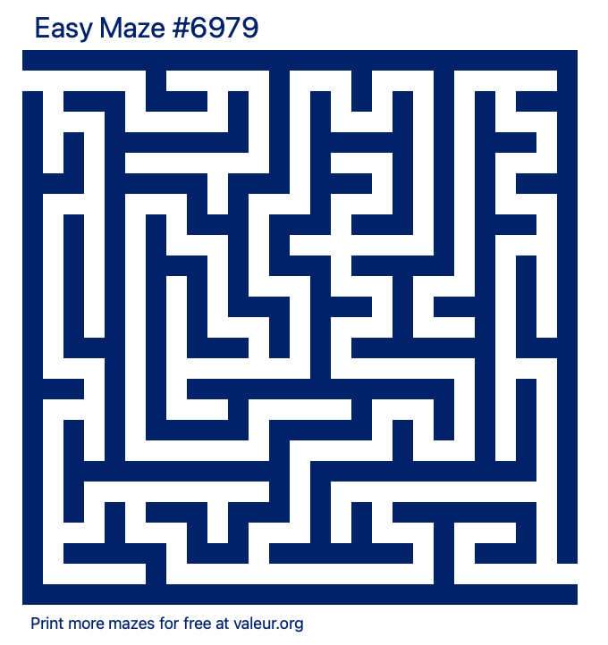 Free Printable Easy Maze number 6979