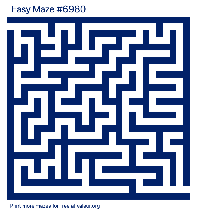 Free Printable Easy Maze number 6980