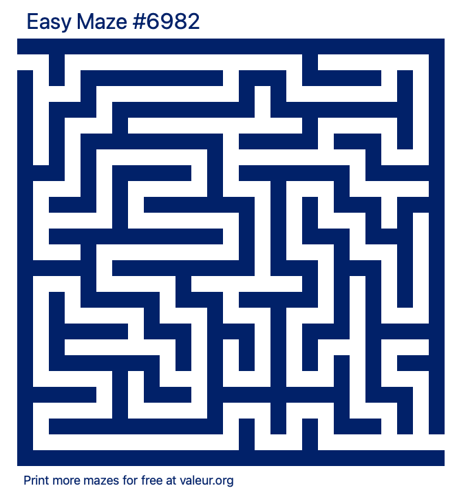 Free Printable Easy Maze number 6982