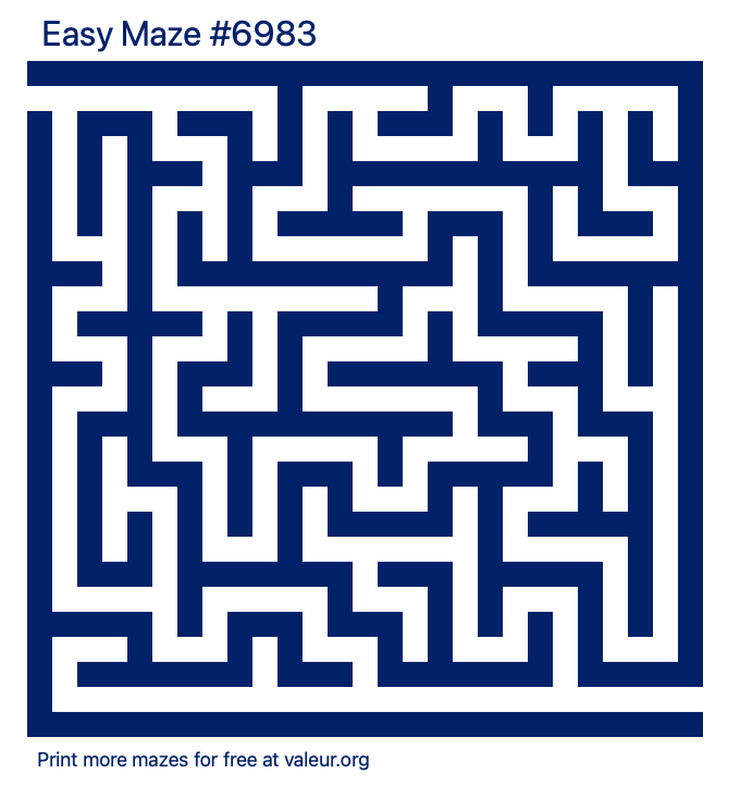 Free Printable Easy Maze number 6983