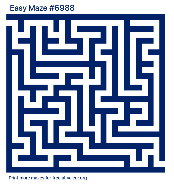 Free Printable Easy Maze number 6988