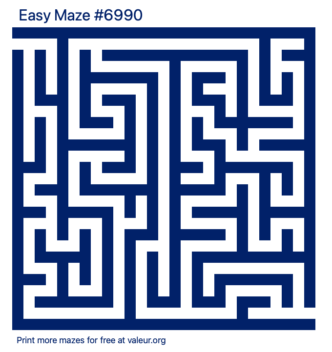 Free Printable Easy Maze number 6990