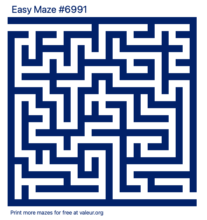 Free Printable Easy Maze number 6991