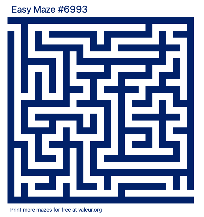 Free Printable Easy Maze number 6993