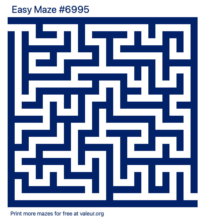 Free Printable Easy Maze number 6995