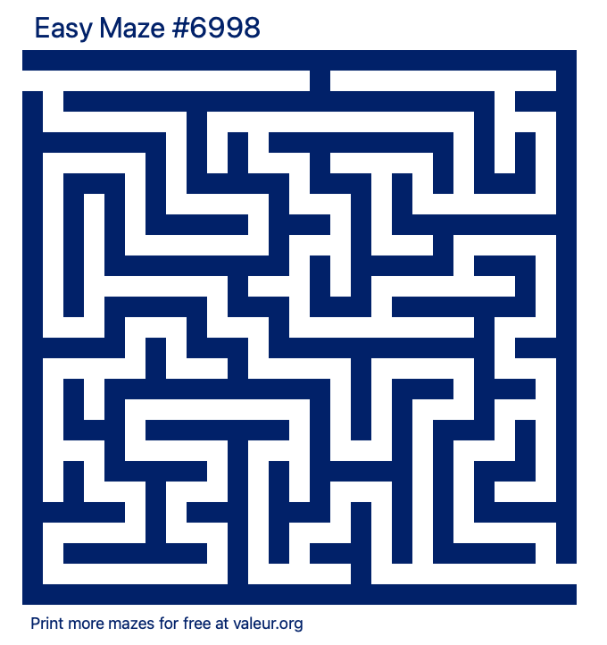 Free Printable Easy Maze number 6998