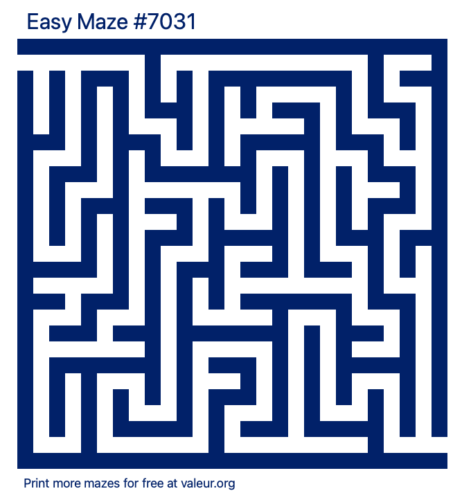 Free Printable Easy Maze number 7031