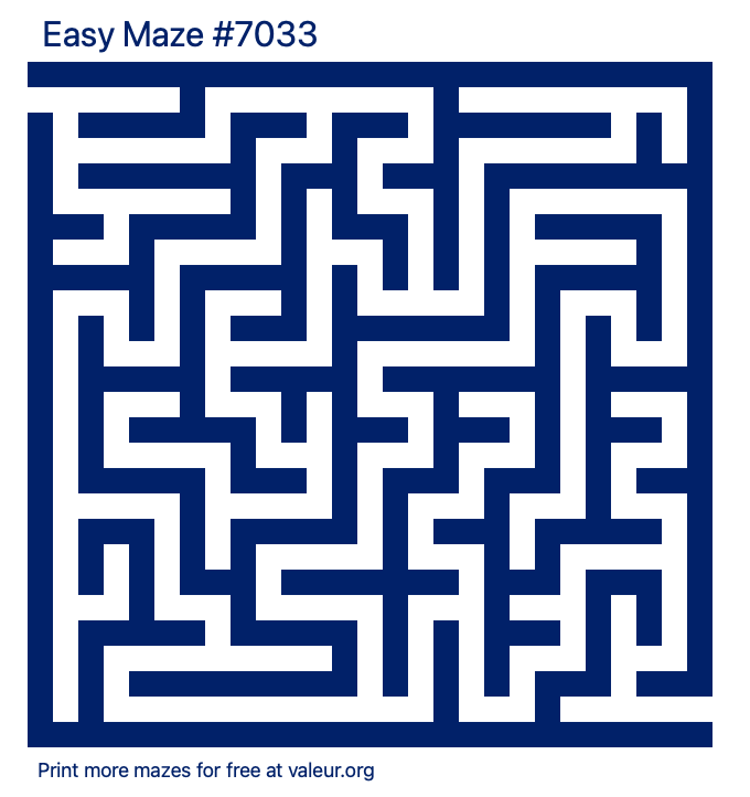 Free Printable Easy Maze number 7033