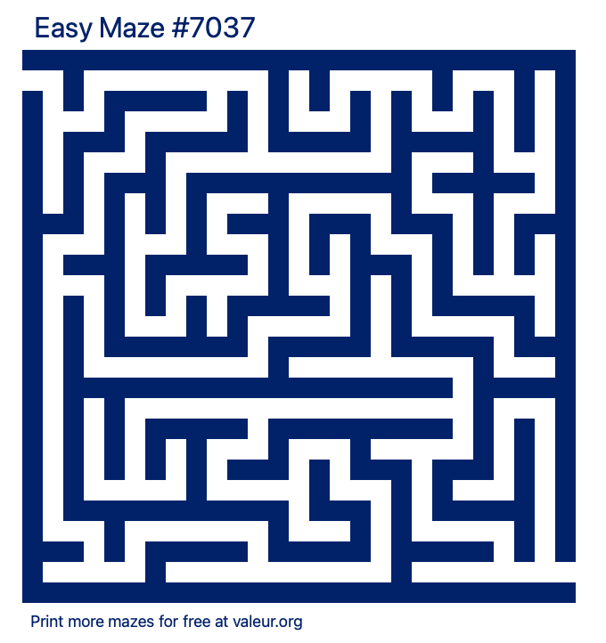 Free Printable Easy Maze number 7037