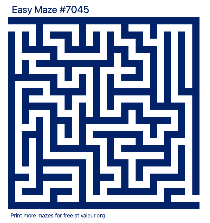 Free Printable Easy Maze number 7045