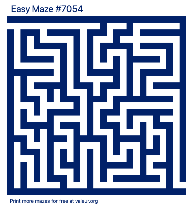 Free Printable Easy Maze number 7054