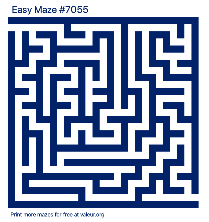 Free Printable Easy Maze number 7055